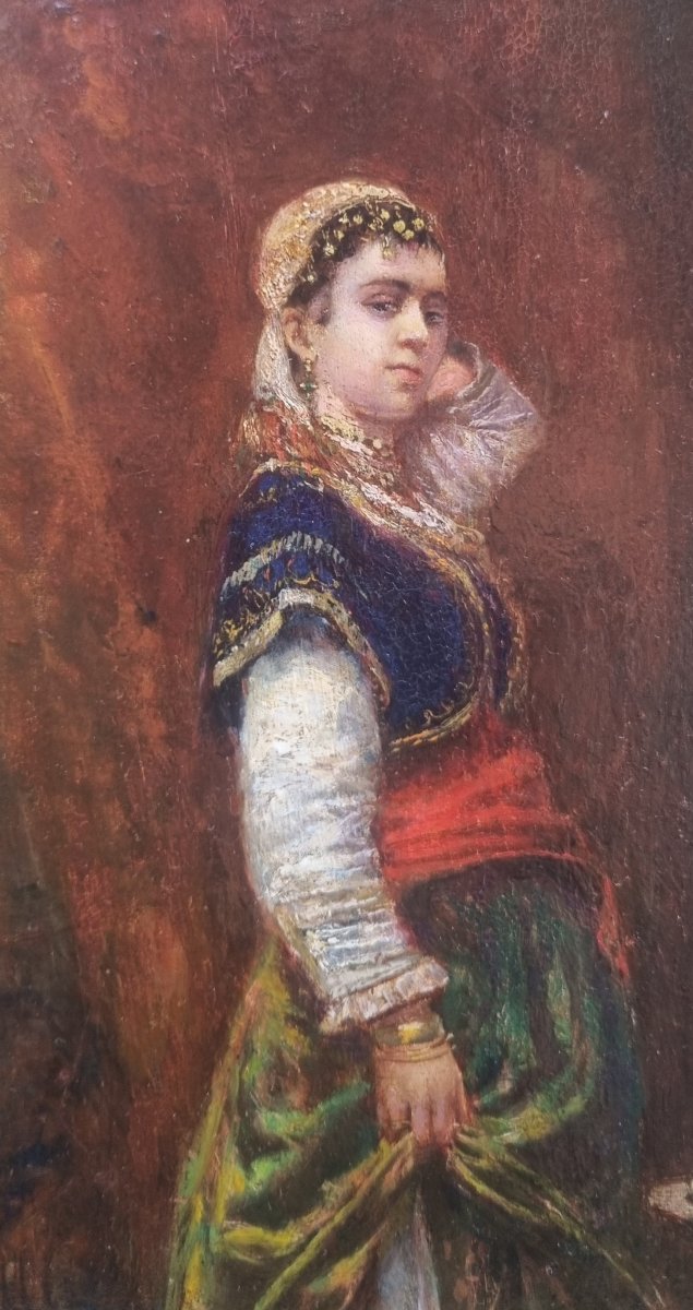Jan Baptist HUYMANS (Attribué à) - Une femme orentiale dans son intérieur-photo-3