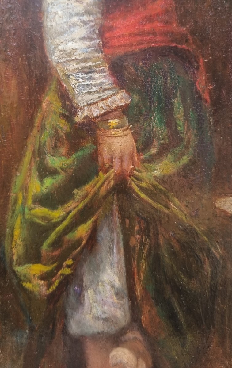 Jan Baptist HUYMANS (Attribué à) - Une femme orentiale dans son intérieur-photo-2