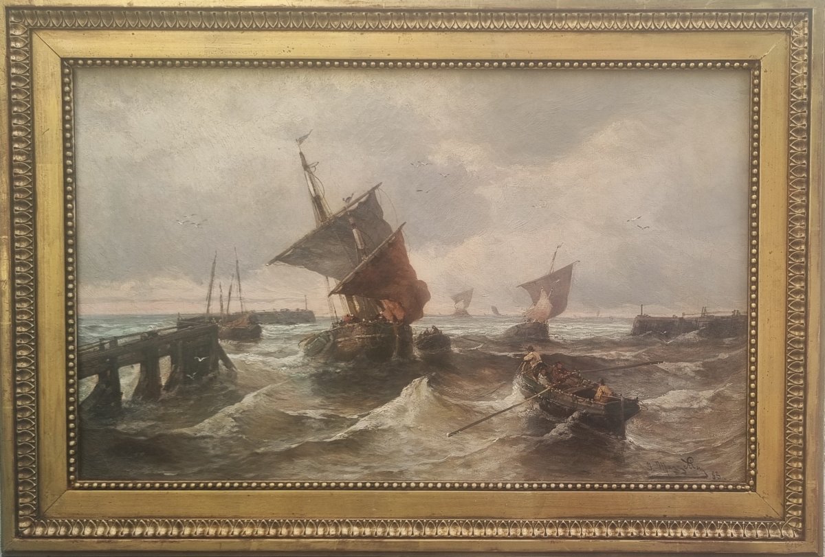 Jean MAZZELLLA - Entrée d'un port en Normandie-photo-2