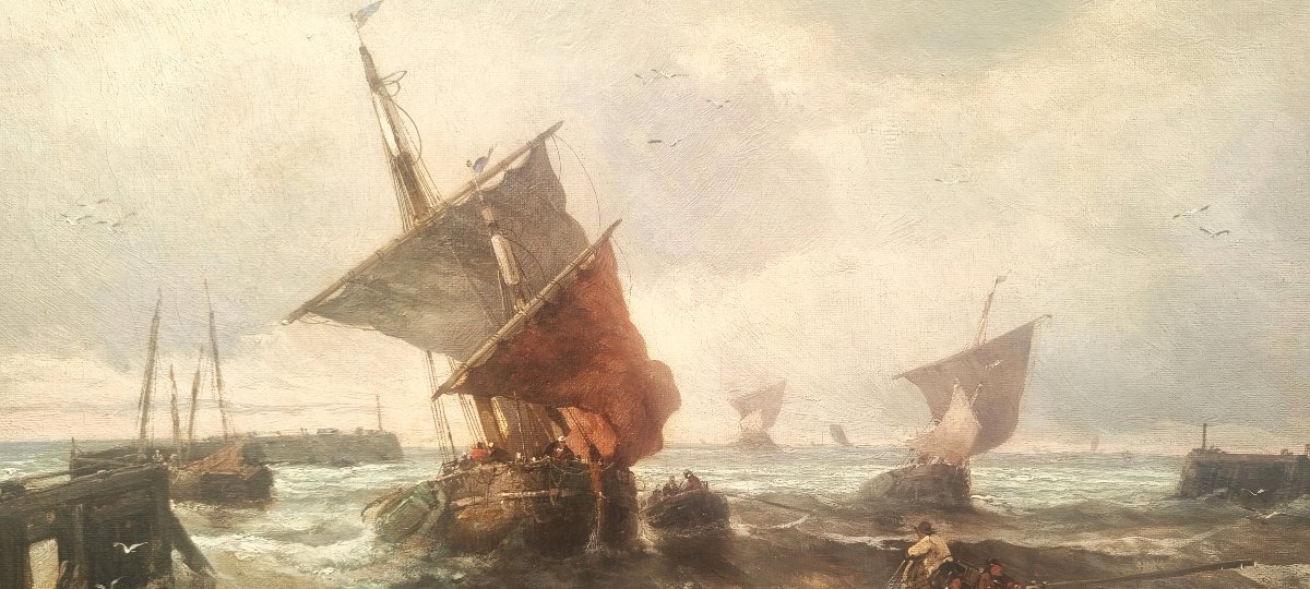 Jean MAZZELLLA - Entrée d'un port en Normandie-photo-3