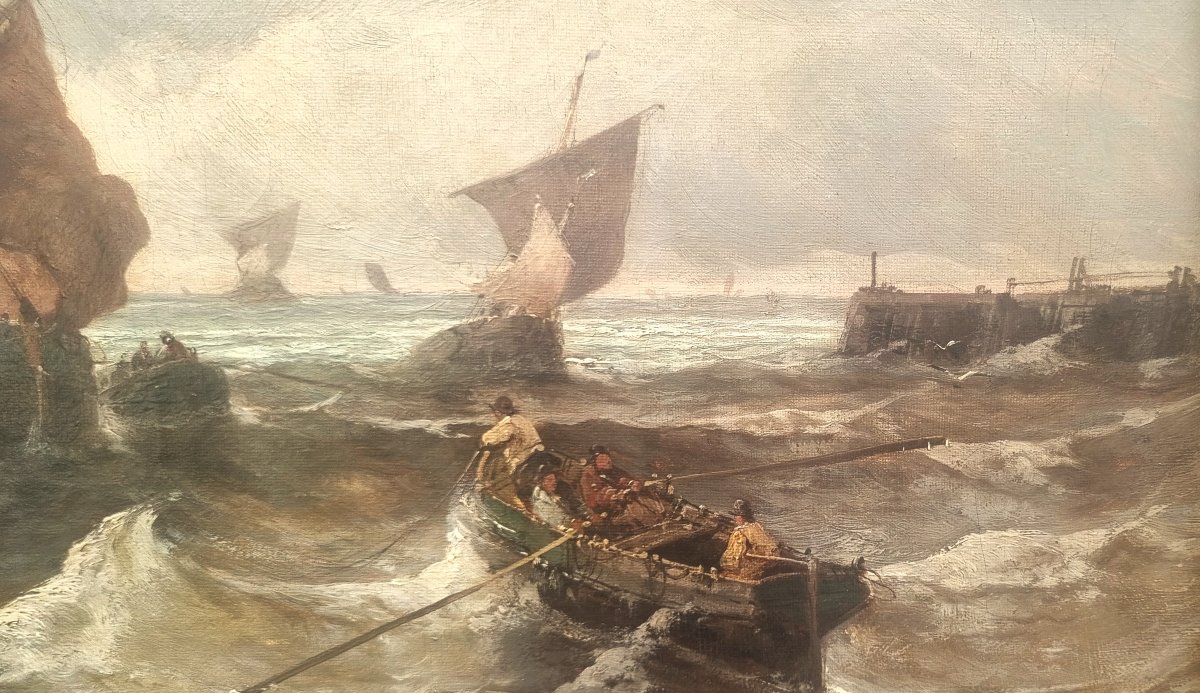 Jean MAZZELLLA - Entrée d'un port en Normandie-photo-1