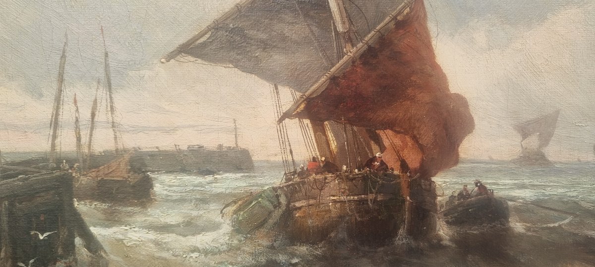 Jean MAZZELLLA - Entrée d'un port en Normandie-photo-5