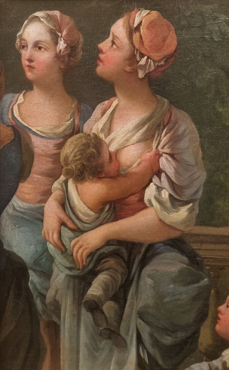 François BOUCHER (Entourage de) - Scène de plein air-photo-3