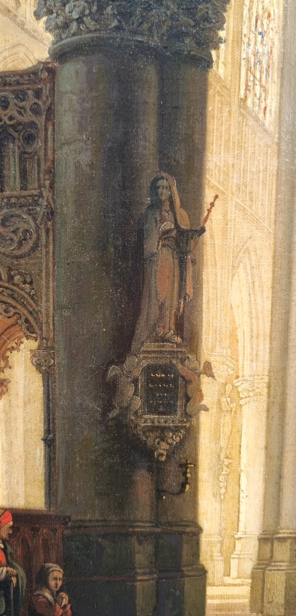 Joseph MASWIENS - Intérieur de l"église Saint Gommaire à Lierre en Belgique-photo-2