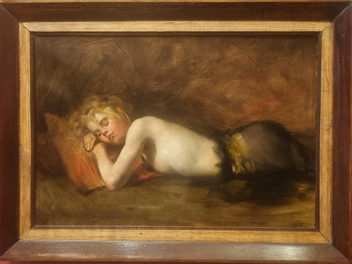 Giovanni BOLDINI (Entourage de) - Jeune fille endormie-photo-2