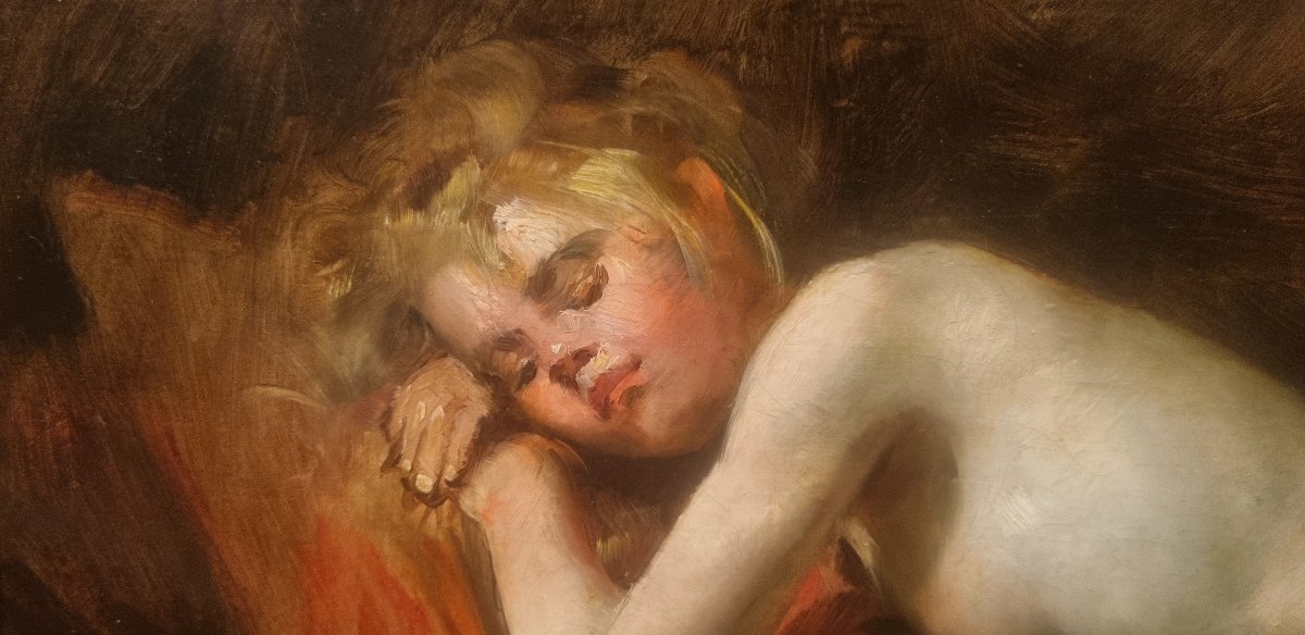 Giovanni BOLDINI (Entourage de) - Jeune fille endormie-photo-3
