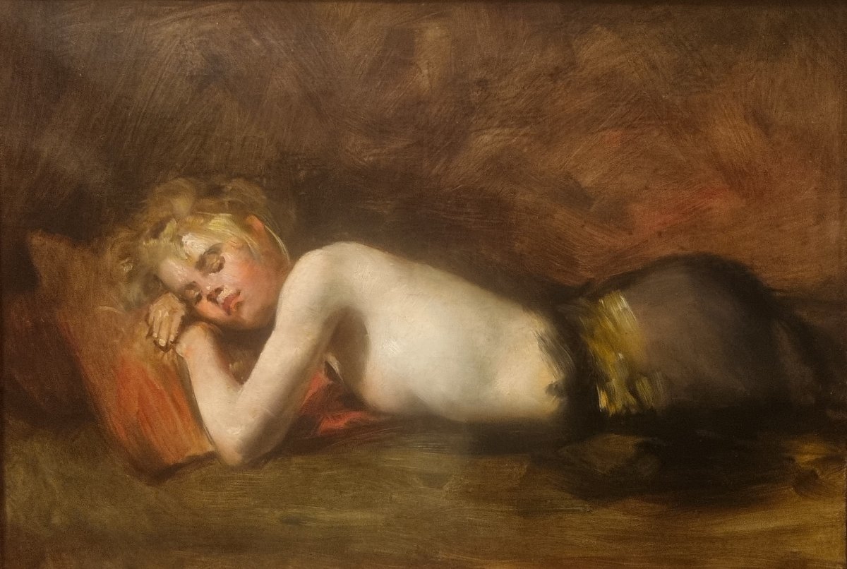 Giovanni BOLDINI (Entourage de) - Jeune fille endormie-photo-2