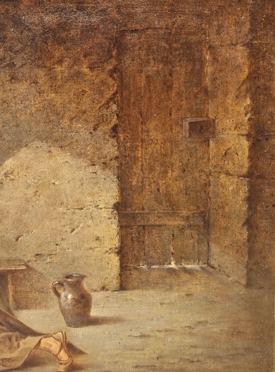 19th-century French School - Saint Bruno In Prayer-photo-1