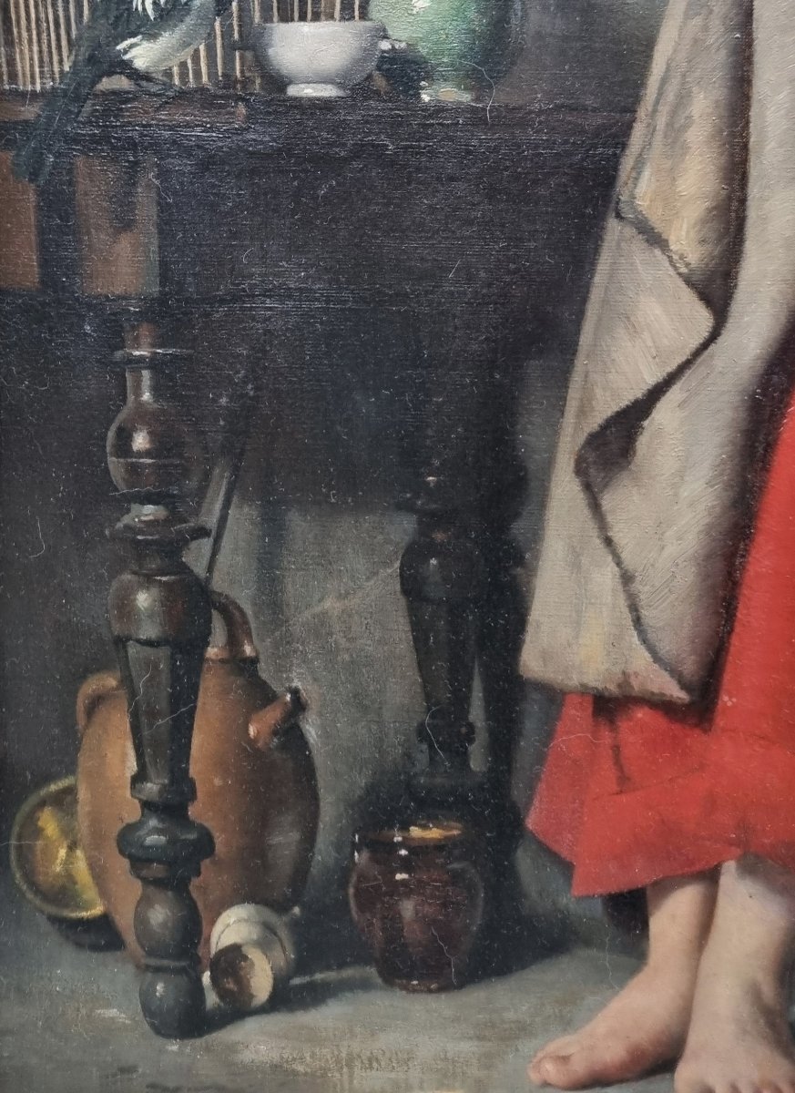 Eugène LE ROUX - Une jeune fille de Concarneau dans son intérieur -photo-1