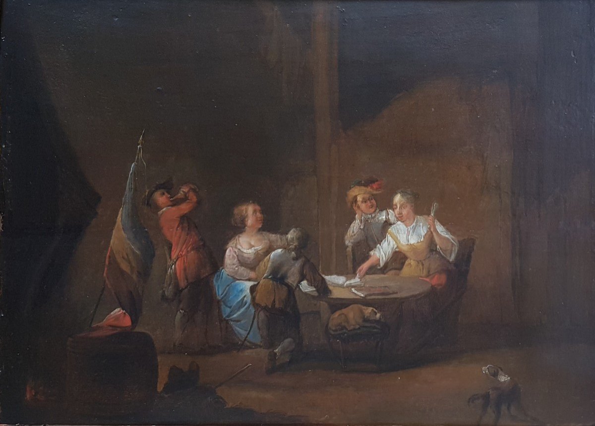 18th Century Nordic School - Tavern Scene-photo-2