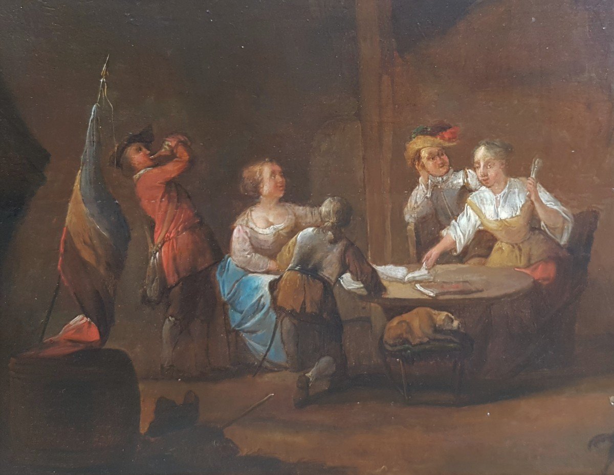 18th Century Nordic School - Tavern Scene-photo-3