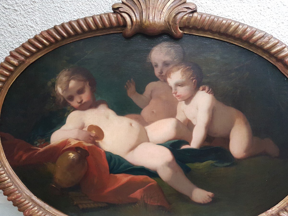 Italian School From The Beginning Of The 19th Century - Bacchus As A Child And Apollo As A Child-photo-4