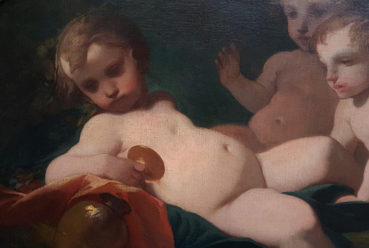 Ecole italienne du début du XIXe siècle - Bacchus enfant et Apollon enfant-photo-6