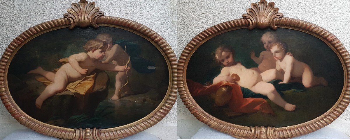 Italian School From The Beginning Of The 19th Century - Bacchus As A Child And Apollo As A Child