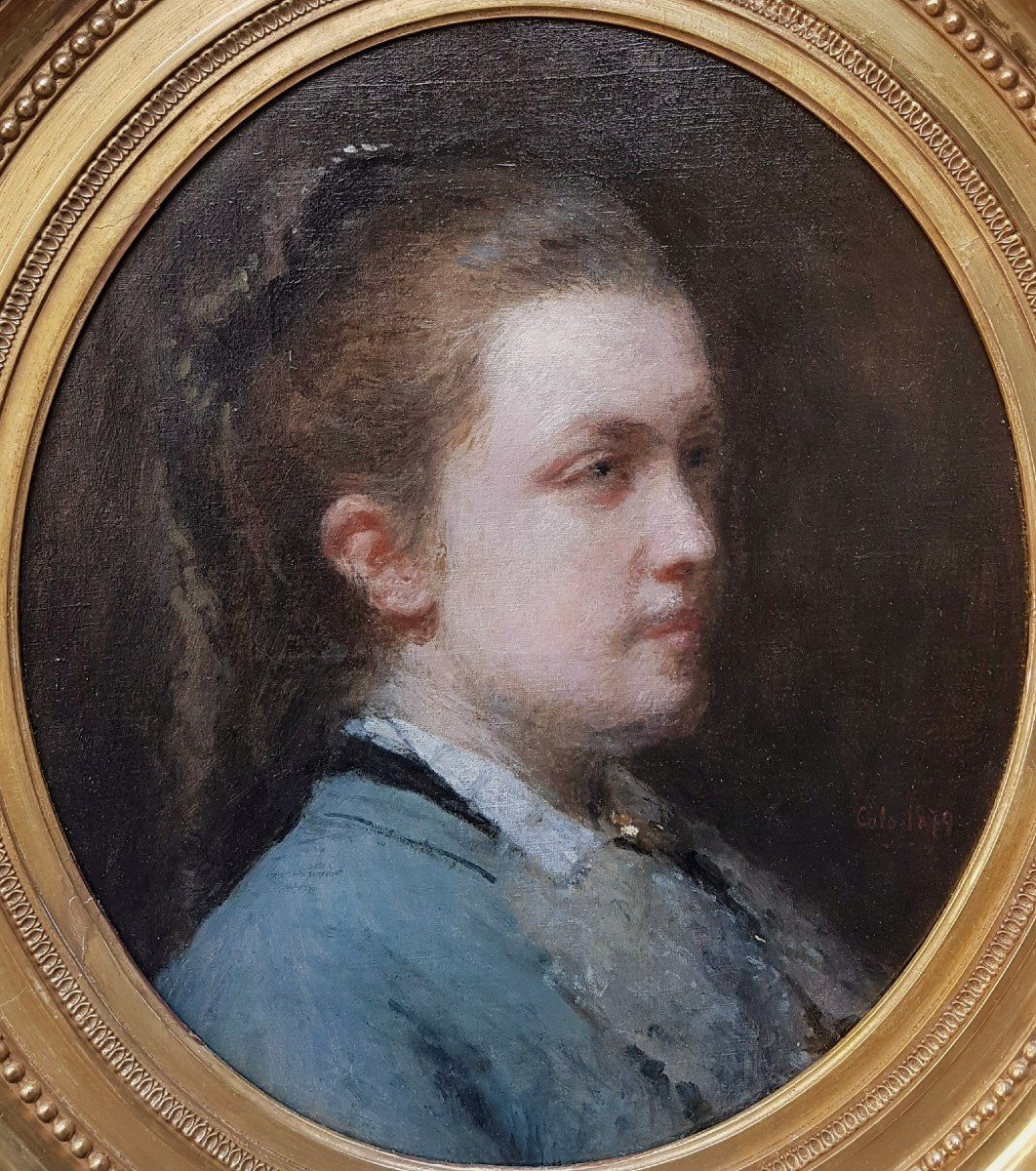 Adolphe Félix Cals - Portrait Of The Pianist Mademoiselle Jenny Godin
