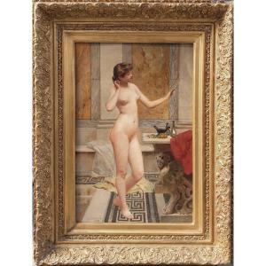 Victoriano CODINA Y LANGLIN - La jeune femme dans sa salle de bain