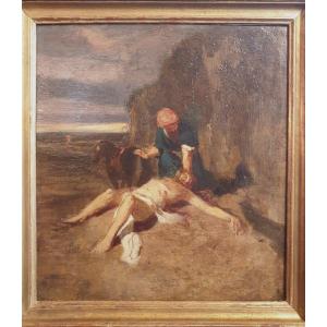 French School From The Mid-19th Century - The Good Samaritan