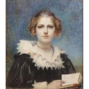 Geskel Saloman - Portrait Of A Woman With A Book