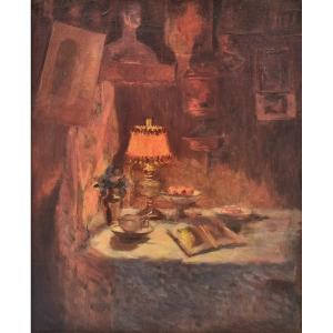 Ernst Ange Duez - Under The Lamp