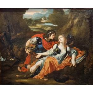 Ecole bolonaise du XVIIe siècle - Tancrède et Clorinde