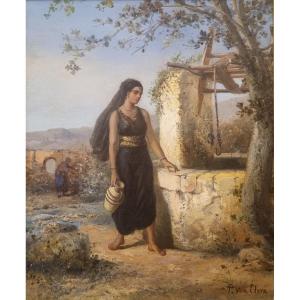 Pierre TETAR VAN ELVEN - Jeune femme au puits