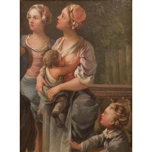 François BOUCHER (Entourage de) - Scène de plein air