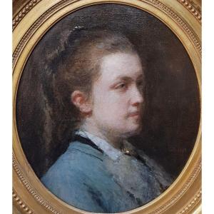 Adolphe Félix Cals - Portrait Of The Pianist Mademoiselle Jenny Godin