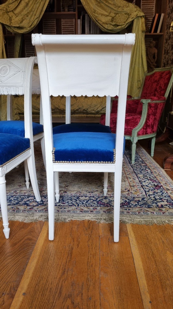 4 Chaises Directoire Attribuées à Henri Jacob-photo-1