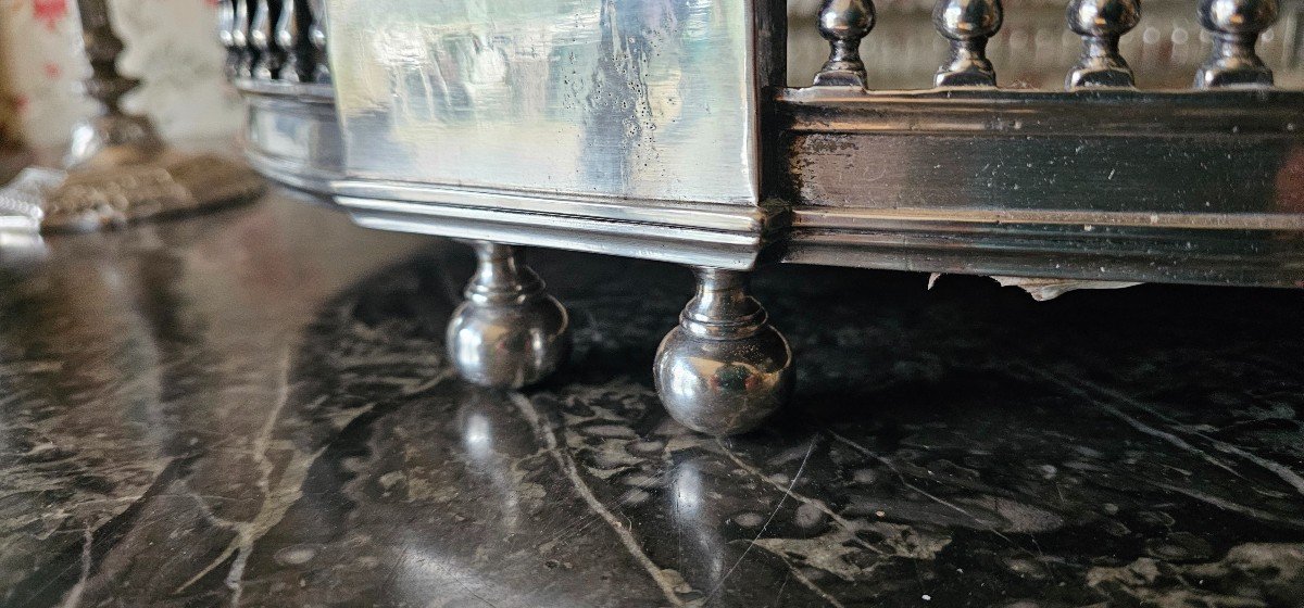 Especially From Table In Silvered Bronze. Work From The First Half Of The 19th Century-photo-4
