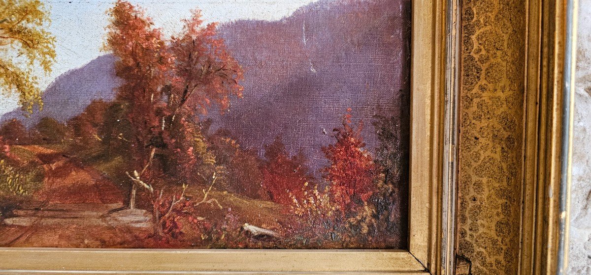 Huile Sur Toile, Sous-bois Barbizonnais, XIX Eme -photo-2