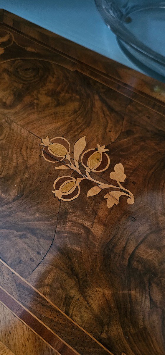 Large Box In Flower Marquetry, Rhine Valley 18th Century.-photo-4