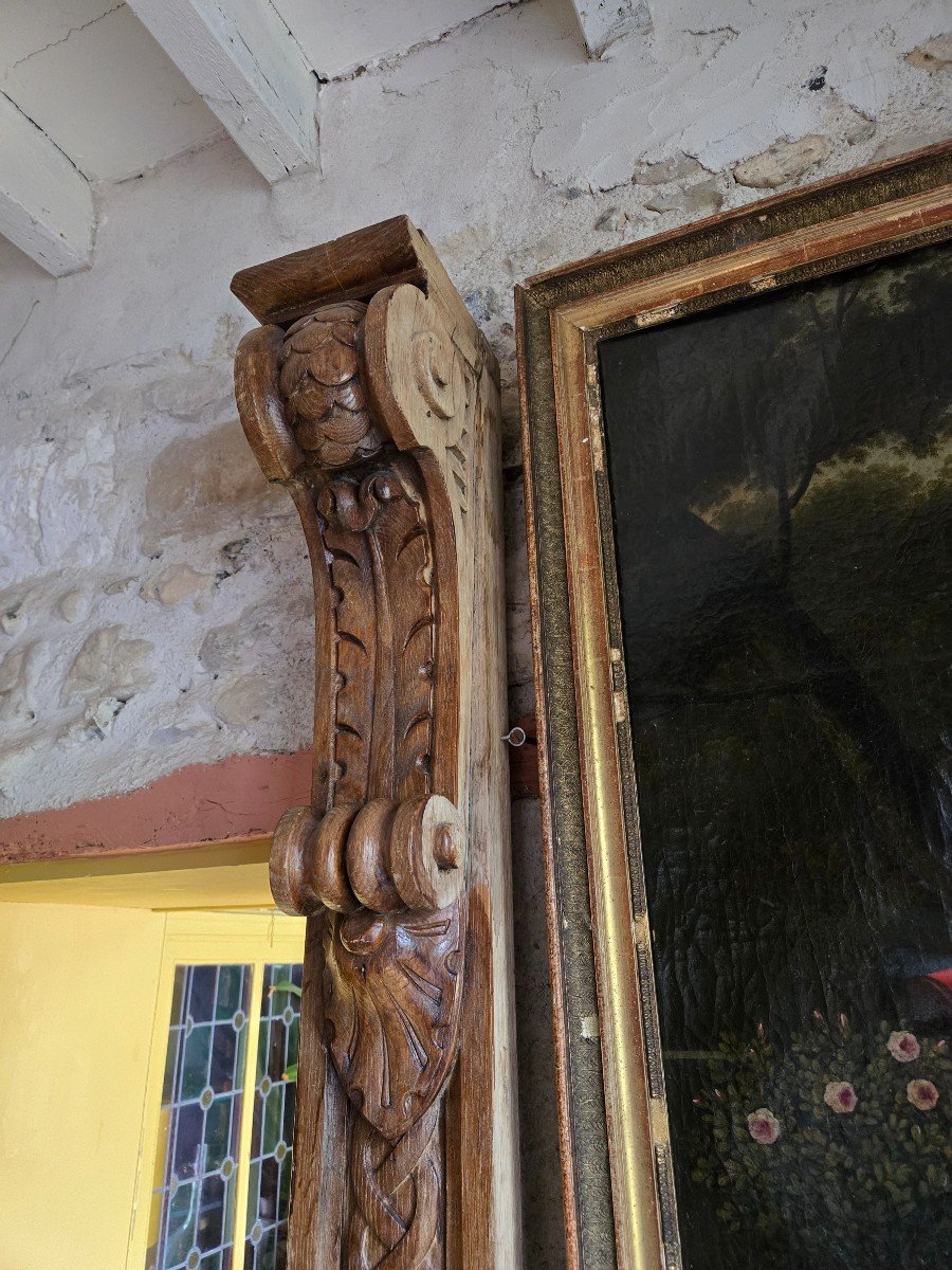 Deux Grands éléments De Boiserie De Style Néoclassique, Fin XIXème.-photo-3