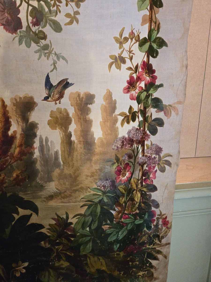 Important Oil On Canvas 19th Century. -photo-1