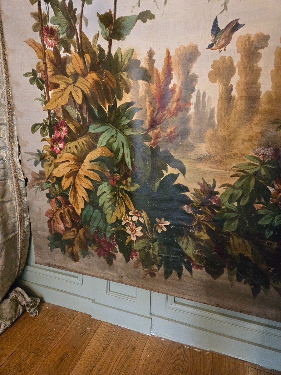 Important Oil On Canvas 19th Century. -photo-4