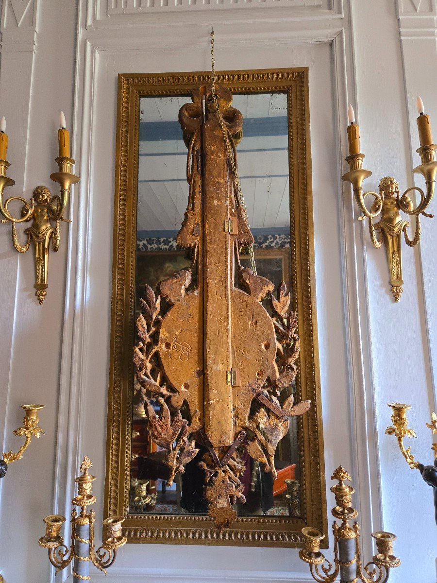 Louis XVI Barometer Thermometer In Gilded Wood. 19th Century.-photo-8