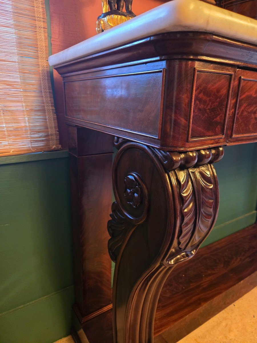 Mahogany Console Attributed To Jacob Frères, With Inventory Number.-photo-2