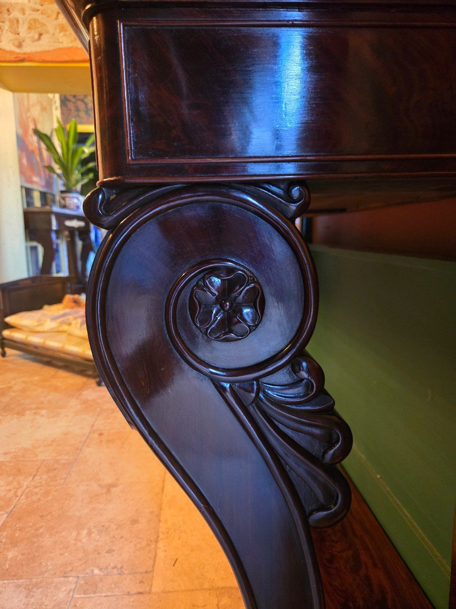 Mahogany Console Attributed To Jacob Frères, With Inventory Number.-photo-3