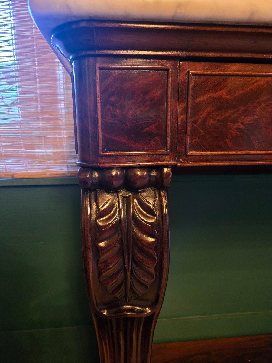 Mahogany Console Attributed To Jacob Frères, With Inventory Number.-photo-6