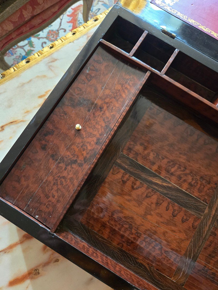 Louis XIV Period Travel Writing Case In Precious Wood Veneer.-photo-5