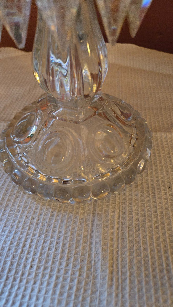 Pair Of Crystal Tealight Holders, From Maison Baccarat.-photo-2