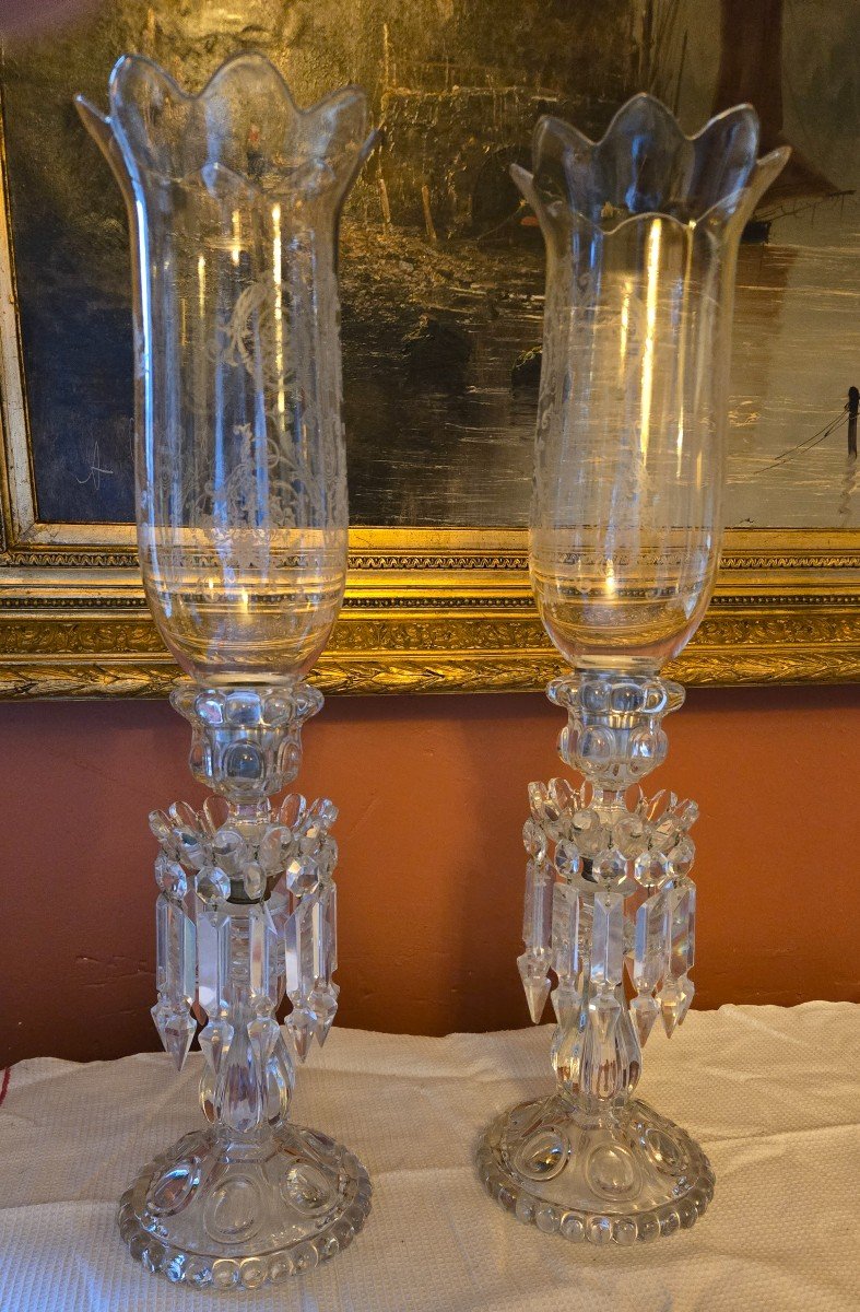 Pair Of Crystal Tealight Holders, From Maison Baccarat.