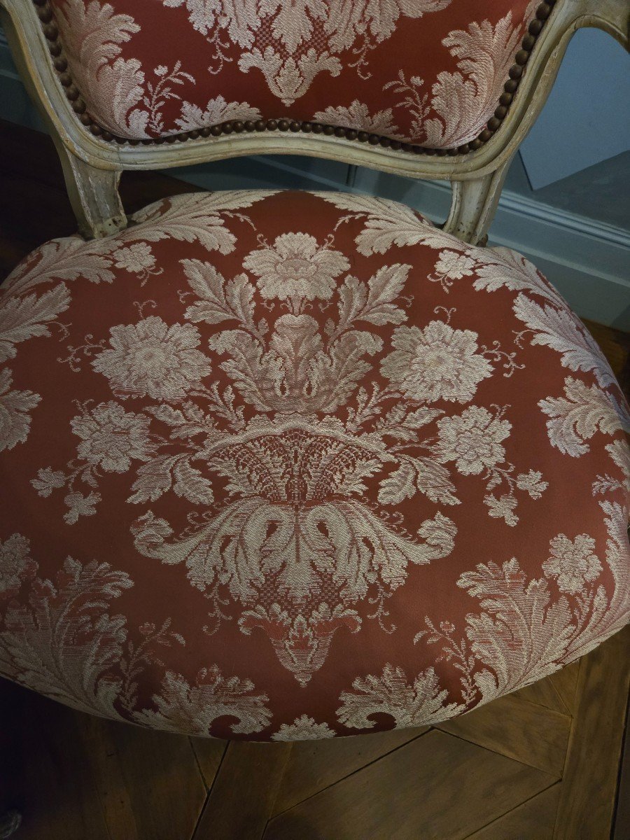 Pair Of Large Cabriolet Armchairs, Late Louis XV Period. -photo-8