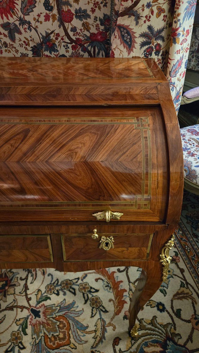 Mid-century Cylinder Desk, Parisian Work, Louis XV Period. -photo-5
