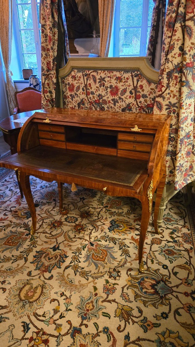 Mid-century Cylinder Desk, Parisian Work, Louis XV Period. -photo-6