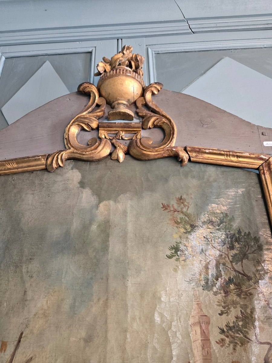 Trumeau With Seaside Painting, 18th Century.  -photo-1