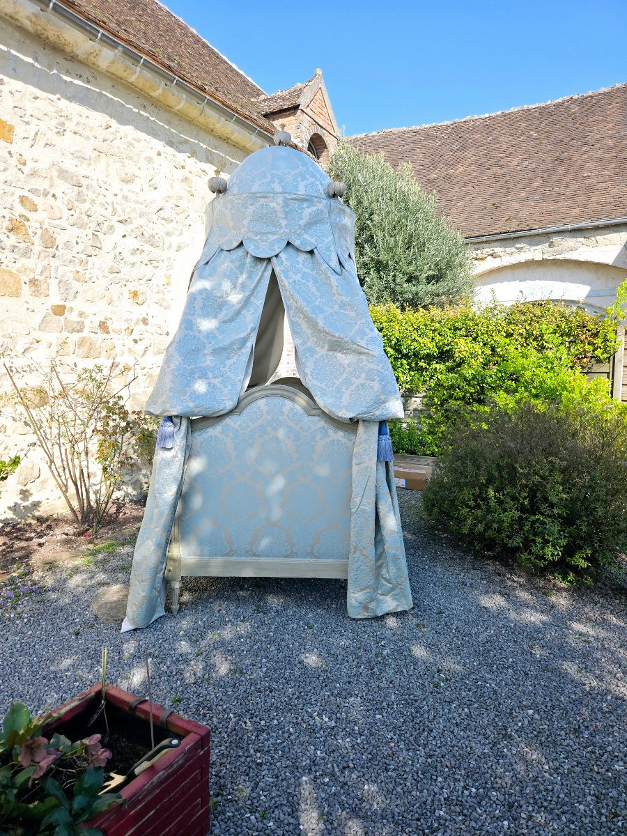 Lit à La Polonaise Avec Dais à Dôme, époque Louis XVI.-photo-5