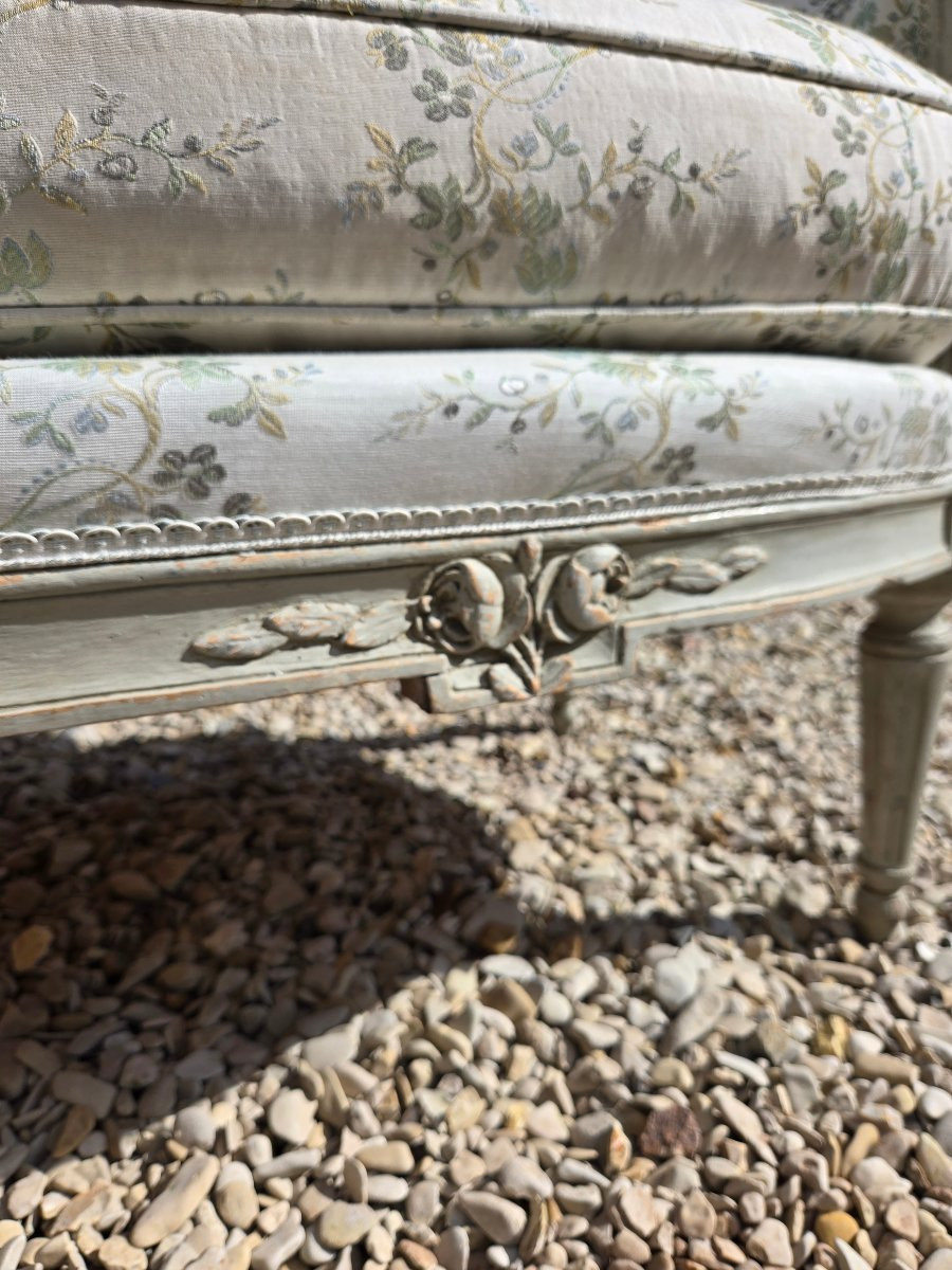 Canapé, Ottomane D’époque Louis XVI.  -photo-3