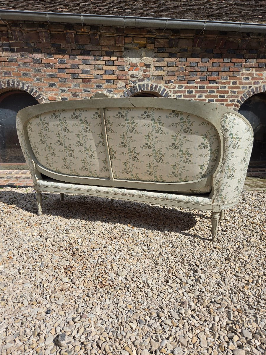 Canapé, Ottomane D’époque Louis XVI.  -photo-6