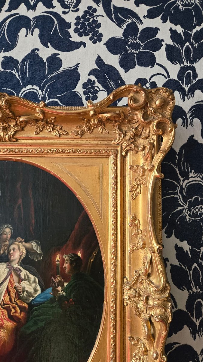 “before The Ball,” Oil On Canvas By A Follower Of Jf De Troy.  -photo-2