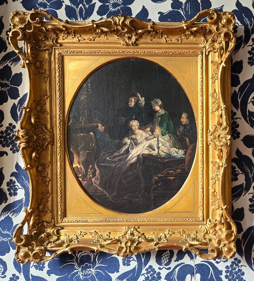 « Après Le Bal », Huile Sur Toile D’un Suiveur De J.f De Troy. 